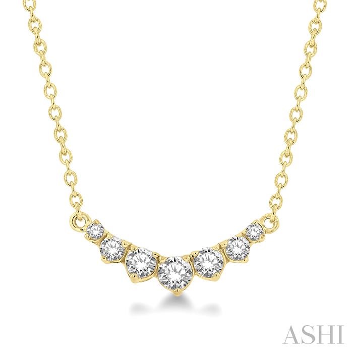 GRADUATED DIAMOND SMILE NECKLACE