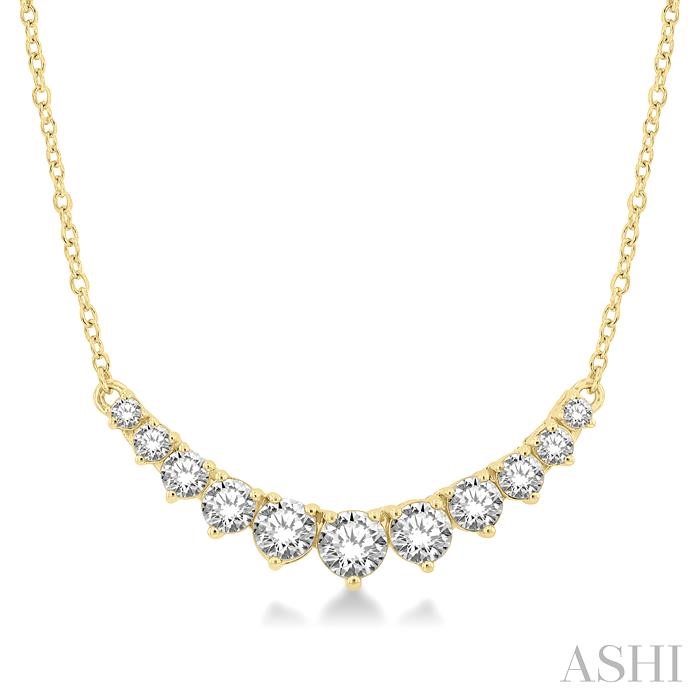 GRADUATED DIAMOND SMILE NECKLACE