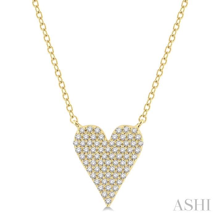 PAVE-SET HEART SHAPE DIAMOND NECKLACE