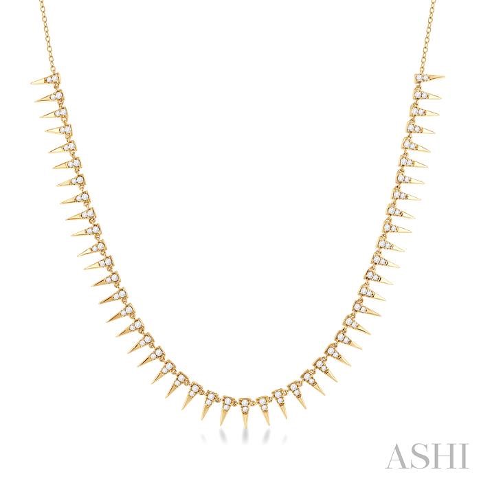 SPIKE DIAMOND FASHION NECKLACE