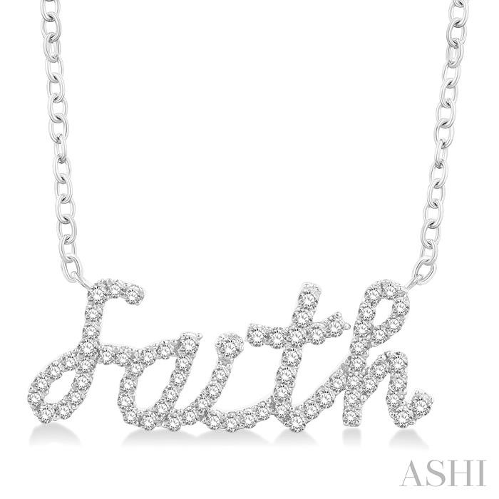Script 'faith' Diamond Name Necklace