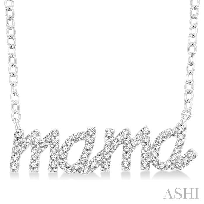 Script 'mama' Diamond Name Necklace