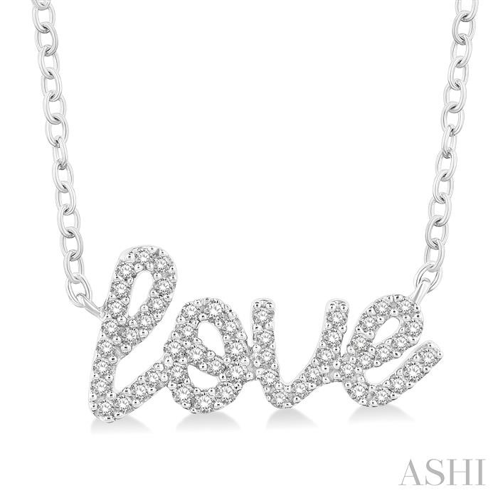Script 'love' Diamond Name Necklace