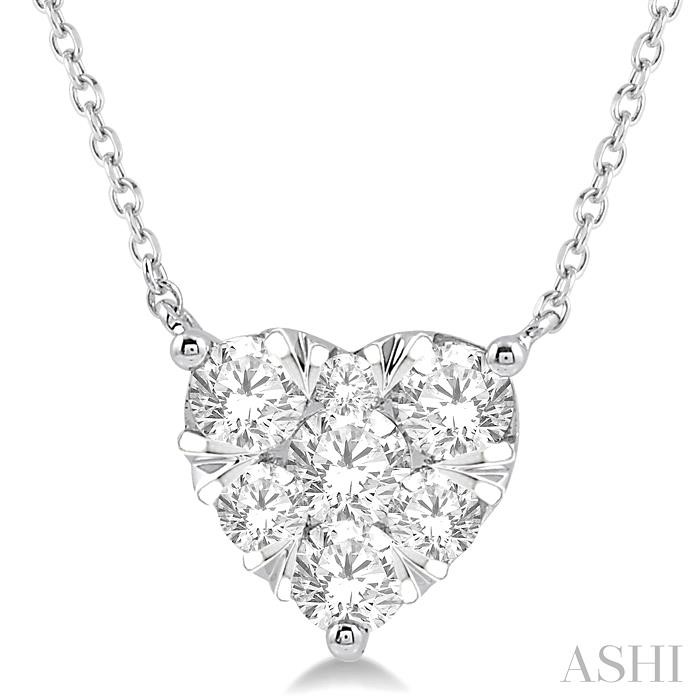 HEART SHAPE LOVEBRIGHT ESSENTIAL DIAMOND NECKLACE