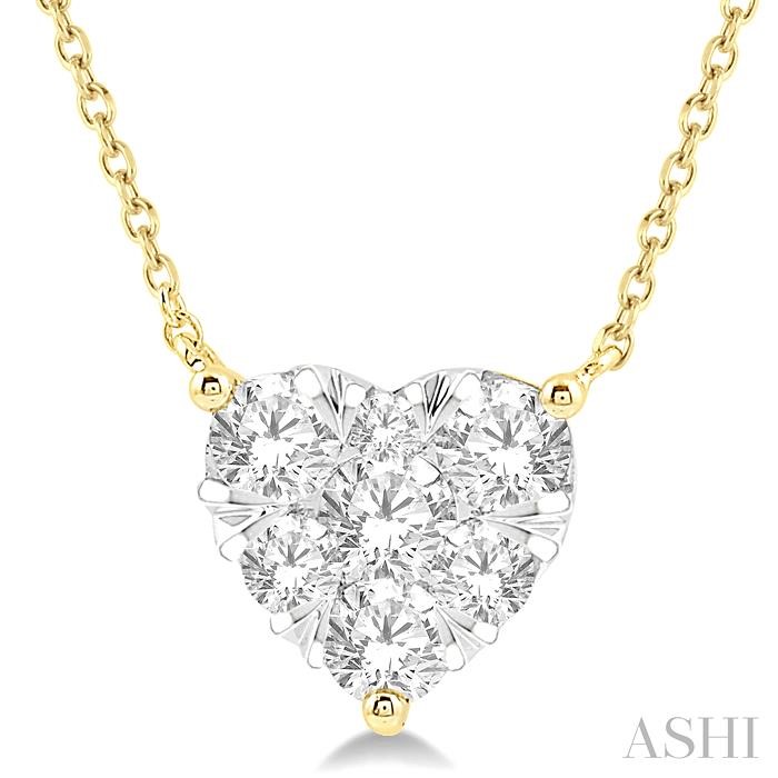 HEART SHAPE LOVEBRIGHT ESSENTIAL DIAMOND NECKLACE