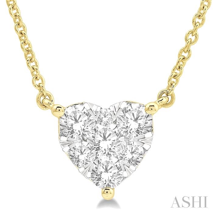 HEART SHAPE LOVEBRIGHT ESSENTIAL DIAMOND NECKLACE