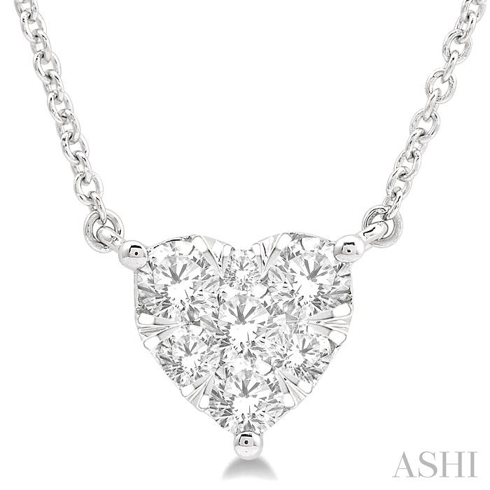 HEART SHAPE LOVEBRIGHT ESSENTIAL DIAMOND NECKLACE