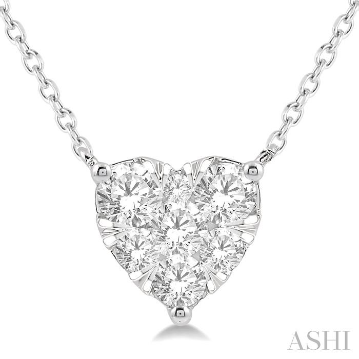 HEART SHAPE LOVEBRIGHT ESSENTIAL DIAMOND NECKLACE