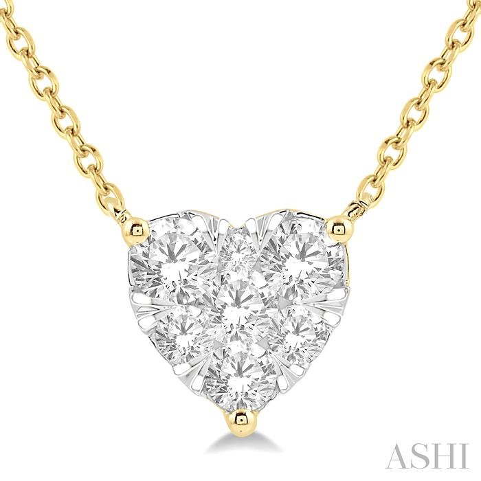 HEART SHAPE LOVEBRIGHT ESSENTIAL DIAMOND NECKLACE