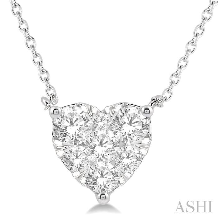 HEART SHAPE LOVEBRIGHT ESSENTIAL DIAMOND NECKLACE