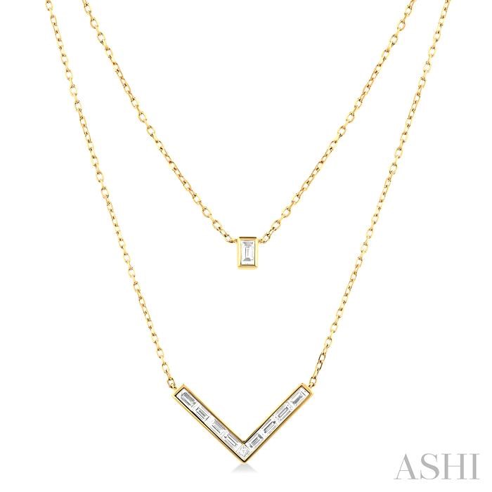 CHEVRON LAYERED DIAMOND NECKLACE