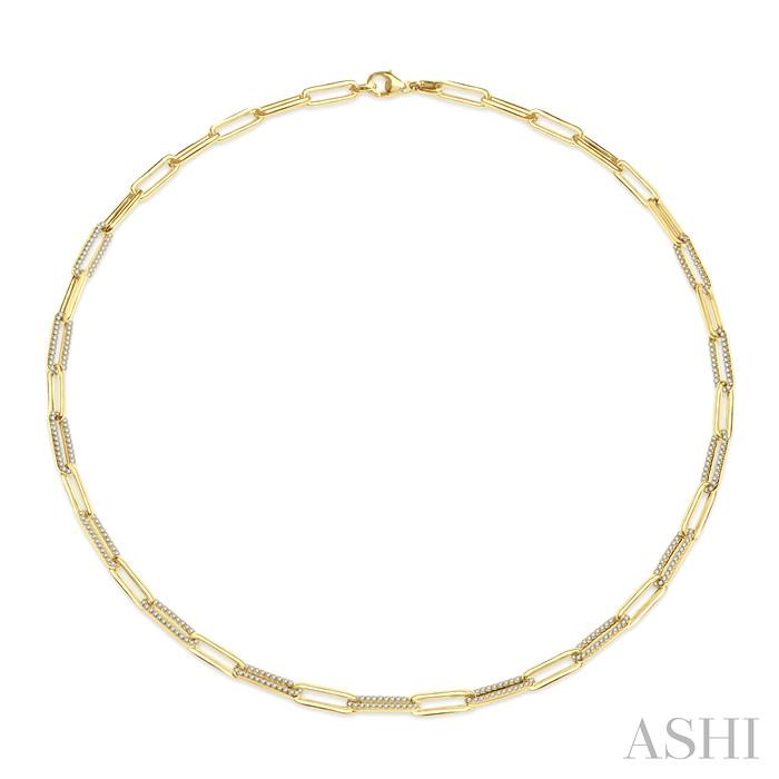 Paperclip Diamond Fashion Necklace