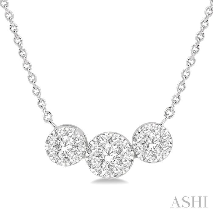 ROUND SHAPE PAST PRESENT & FUTURE LOVEBRIGHT ESSENTIAL DIAMOND NECKLACE