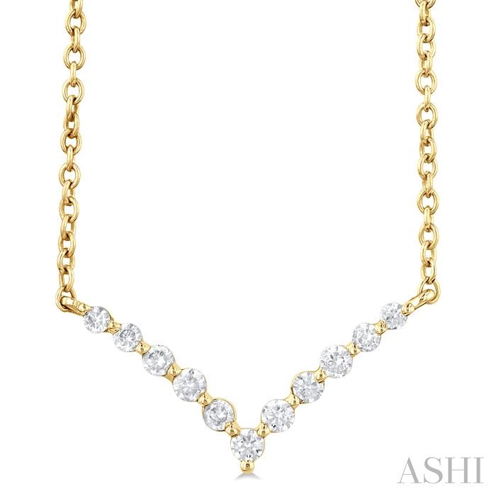 Chevron Petite Diamond Fashion Necklace