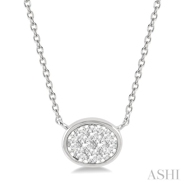 OVAL SHAPE EAST-WEST LOVEBRIGHT ESSENTIAL DIAMOND NECKLACE