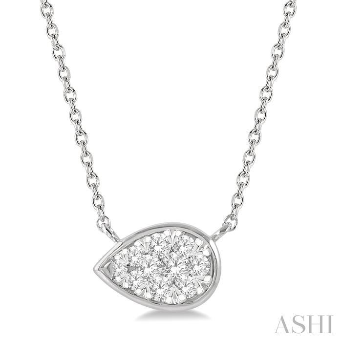 PEAR SHAPE EAST-WEST LOVEBRIGHT ESSENTIAL DIAMOND NECKLACE