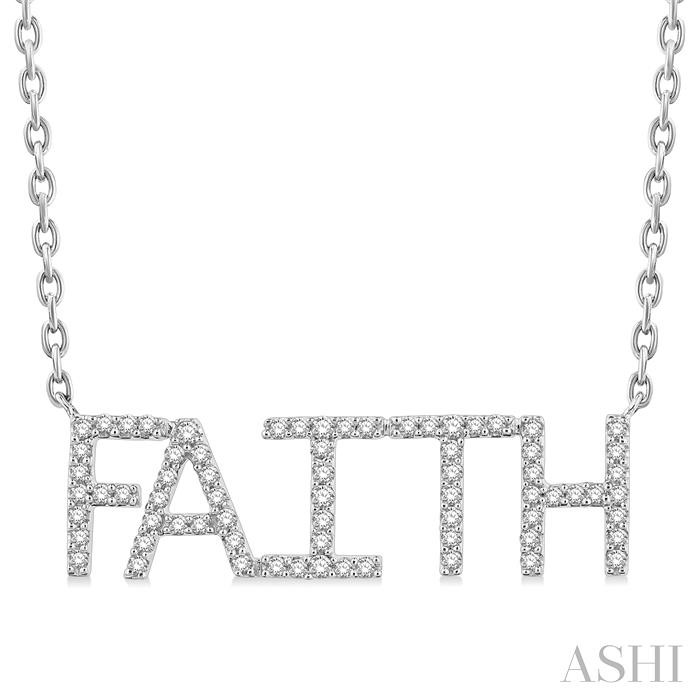 Block 'FAITH' Diamond Name Necklace