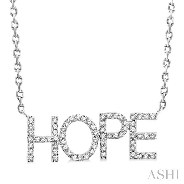 Block 'HOPE' Diamond Name Necklace