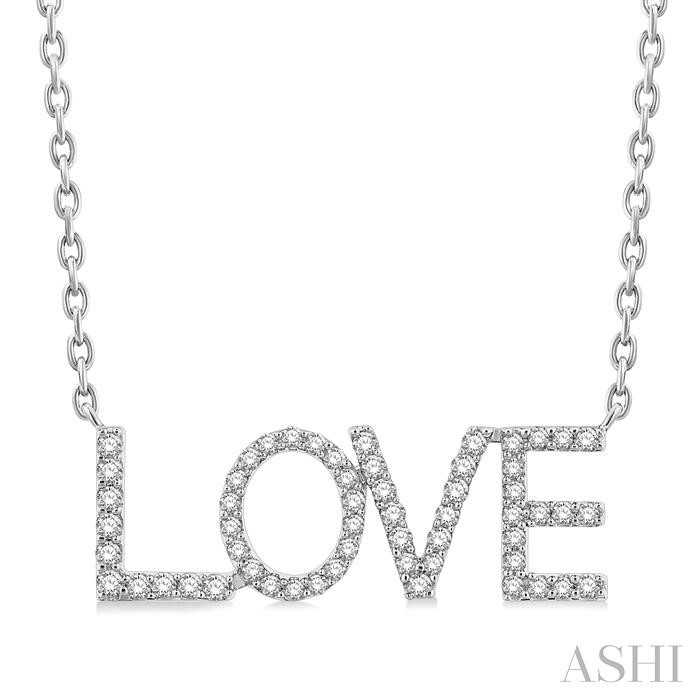Block 'LOVE' Diamond Name Necklace