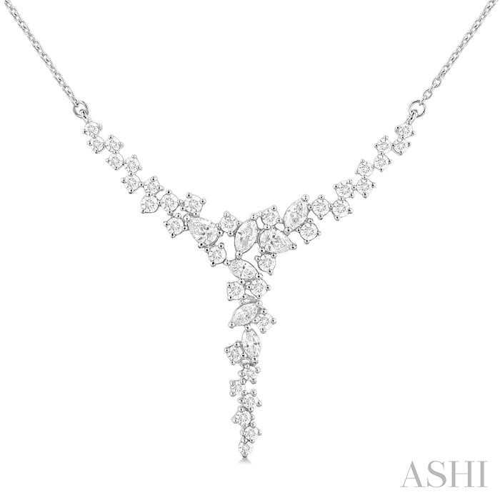 MIXED SHAPE SCATTER DIAMOND NECKLACE