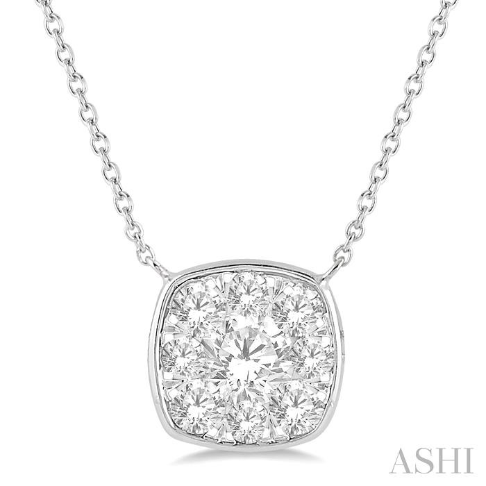 CUSHION SHAPE LOVEBRIGHT ESSENTIAL DIAMOND NECKLACE