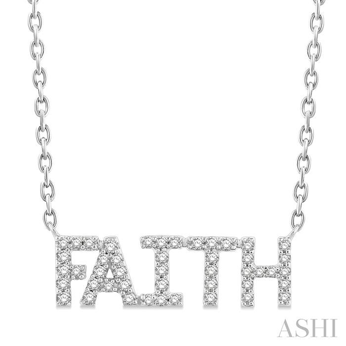 Block 'FAITH' Diamond Name Necklace