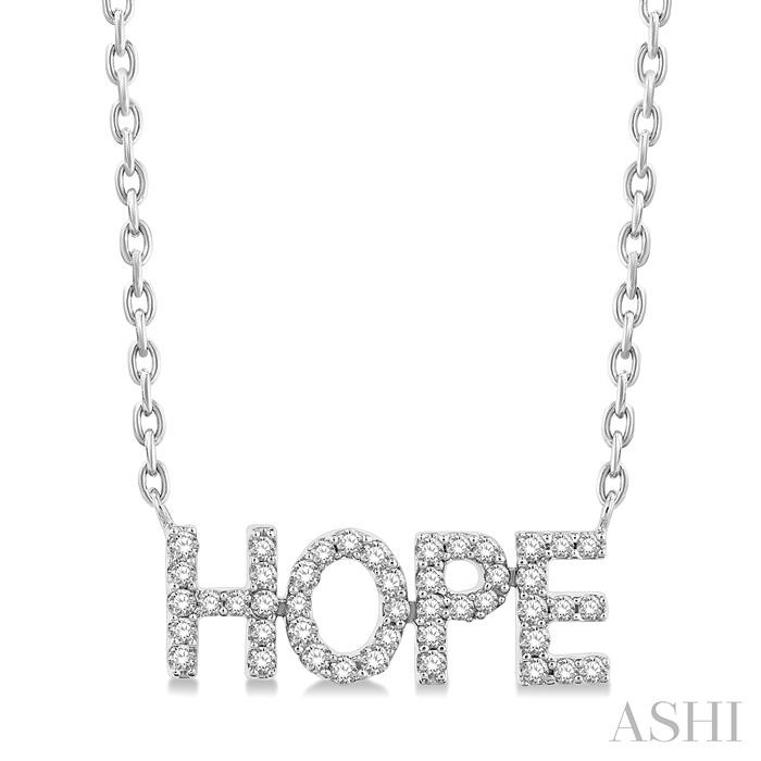 Block 'HOPE' Diamond Name Necklace