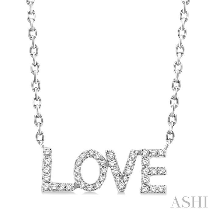 Block 'LOVE' Diamond Name Necklace