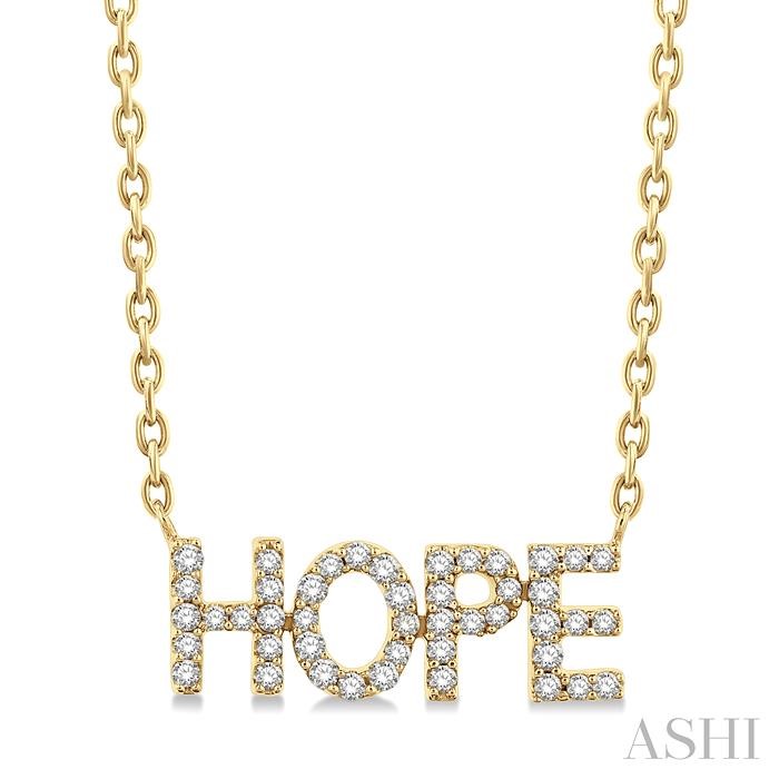 Block 'HOPE' Diamond Name Necklace