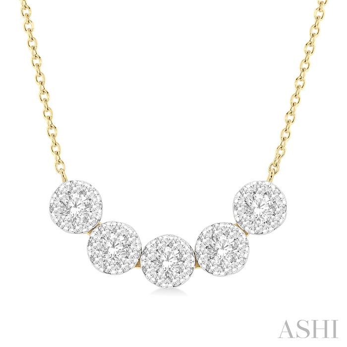 5 STONE LOVEBRIGHT ESSENTIAL DIAMOND NECKLACE